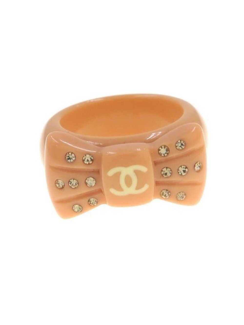 Chanel Ribbon Ring Orange
